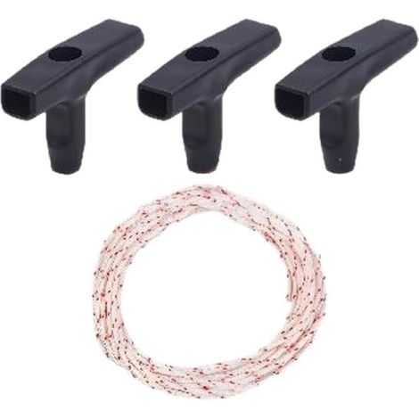 Corde de lanceur 4mm 15m avec 2 poignées ergonomiques(A) Polyester 16 brins, résistance 750 lbs, anti-usure, pour idéal moteurs , longue durée (1/5)