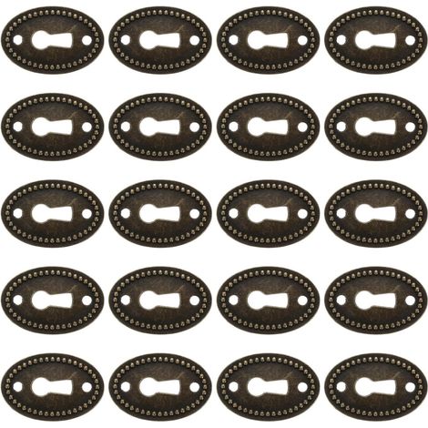 Lurrose Lot de 20 plaques recouvrement ovales en alliage zinc (1/5)