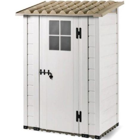 Gartenhaus aus PVC mit Boden und Fenstern 139x95x201 Tuscany Evo