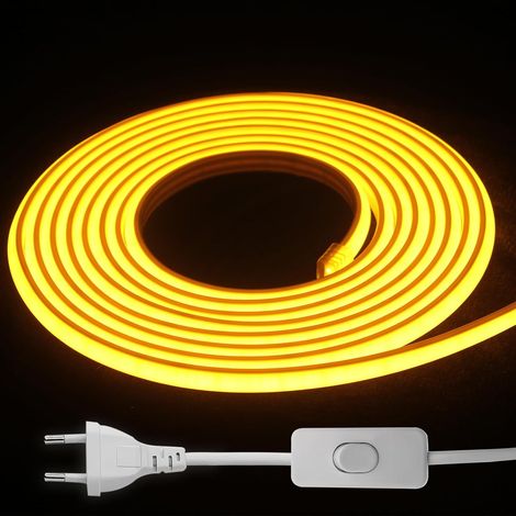 Rubans LED Type Externe 220V - Bande de Lumière de Perles LED Mise en Évidence, Étanche IP65, Pour le Jardin et la Décoration Intérieure. (Bleu, 2m) (1/5)