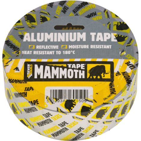 Everbuild Silver Aluminium Tape 75mm x 45m - Heavy-Duty Insulation and Sealing Tape (Model: EVB2ALUM75)