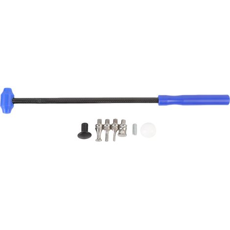 Ortviai Marteau de Réparation de Carrosserie sans Peinture avec 6 Têtes Interchangeables – Bleu, Nylon + Fibre de Carbone (1/5)