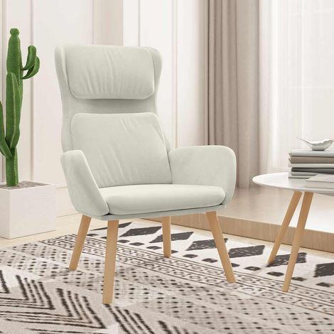 Relaxsessel Cremeweiß Samt