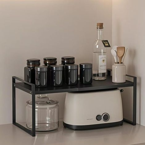 Spice RackKitchen Organisateur extensible et empilable, adapté au rangement maison et cuisine, accessoire de cuisine pratique (1/4)