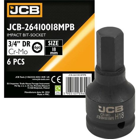 Adaptador de impacto 3/4" 18mm (hexagonal)