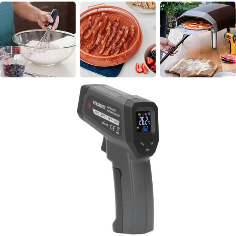 Das tragbare Thermometer DT8380FCT verfügt über einen einstellbaren Emissionsgrad von 12:1. (1/5)