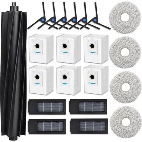 Zubehör für Ecovacs Deebot X2/ X2 Omni/ X2 Pro/ DEX86 Staubsauger: 1 Hauptbürste, 4 Reinigungspads, 4 Filter, 6 Seitenbürsten, 6 Ersatz-Staubsaugerbeutel (1/5)