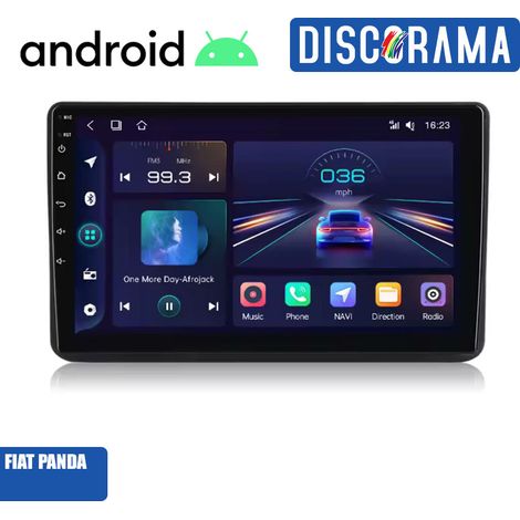 AUTORADIO ANDROID PER FIAT PANDA 2003-2012 STEREO AUTO TOUCH 9″ WIFI NAVIGATORE BT (1/5)
