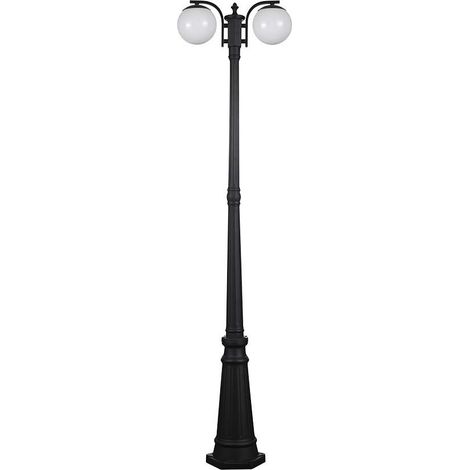 Stehlampe Standleuchte Außenbereich Wegeleuchte Aluminium schwarz matt H 199 cm