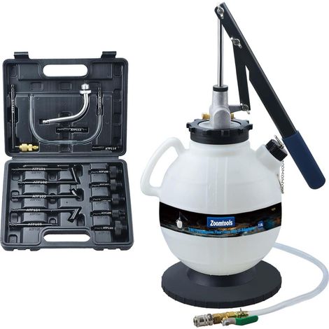 Pompa di travaso olio per cambio manuale da 7,5 litri, pompa di trasferimento fluido trasmissione, sistema di riempimento olio per autoveicoli con 15 adattatori ATF