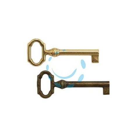 CHIAVI PER MOBILI MOD.33727 IN OTTONE - mm.27x69 lunghezza gambo mm.42 ottone antico