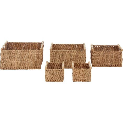 Premier Housewares Water Hyacinth Storage Baskets � Set of 5 (1/5)