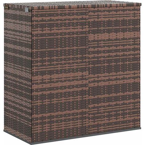 Maison Exclusive - Contenitore da Giardino in Rattan PE 100x49x103,5 cm Marrone