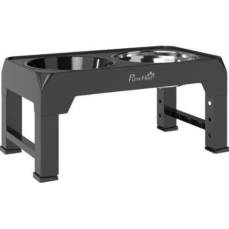 Raised Dog Bowl, Foldable Elevated Dog bowls Slow Feeder, 4 Adjustable Heights, for Small Medium Large Breeds (1/5)