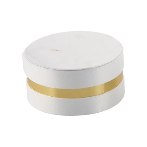 L'Arcolaio Scatola Tonda Bomboniera D 8 Cm H 4 Cm Portaconfetti Bianco 1 Pz (1/2)