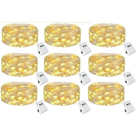 LED Fairy Lights 2 m 20 Warm White LEDs – Battery, IP65 (1/5)