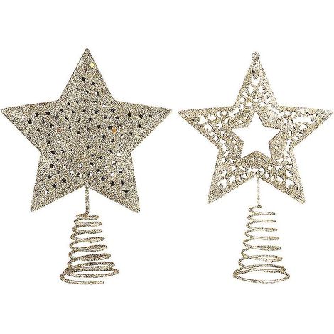 2 décorations de sapin de Noël exquises, élégantes et originales (dorées) (1/3)
