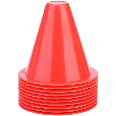 10 cônes de marquage pour l'entraînement d'agilité au roller, au football et au soccer (équipement A) (1/5)