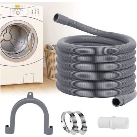 Tuyau de Vidange pour Machine à Laver, Mitening 3M Flexible D'évacuation Universel,Tuyau D'évacuation D'eau,Tuyau de Machine à (1/4)