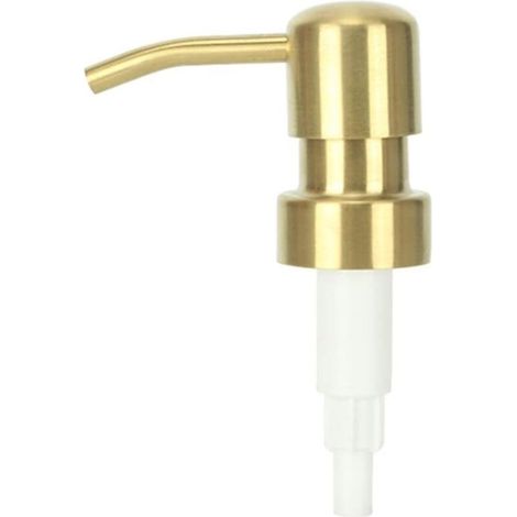 Dispensador de jabón de acero inoxidable Ineasicer, con pulsador, para cocina y baño (dorado mate) (1/2)