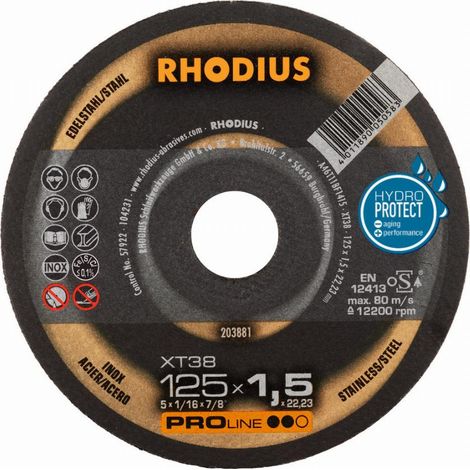 Disque à tronçonner 125 mm – Épaisseur 1.5 mm – Trou d'arbre 22.23 mm – Acier inoxydable pour coupes précises (1/3)