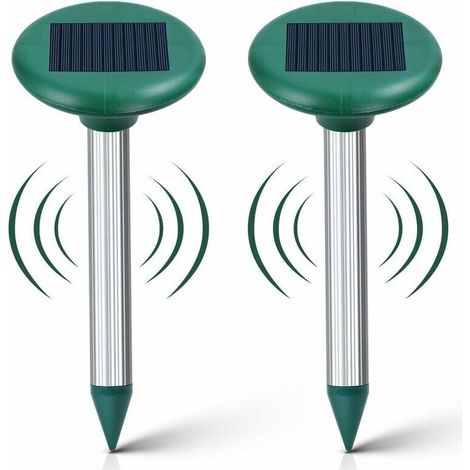Confezione da 2 repellenti solari per talpe - Repellente per talpe a ultrasuoni - Repellente solare intelligente per talpe che combina suoni e vibrazioni - Repellente antitalpe e per topi - LIAIKI (1/5)