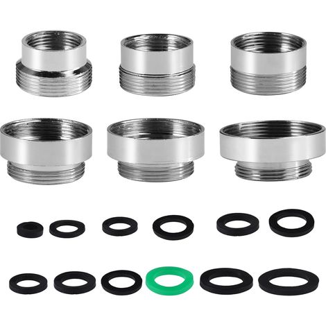 6 Pièces Adaptateur Robinet avec Filetage 18-28MM pour Évier de Cuisine (1/5)
