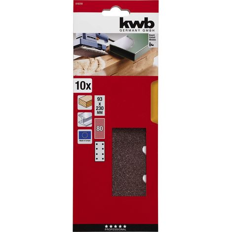 Einhell FOGLI ABRASIVI PER LEVIGATRICE ORBITALE, GRANA 80 mm. 93x230, pezzi 10 - 1 Confezione (1/5)