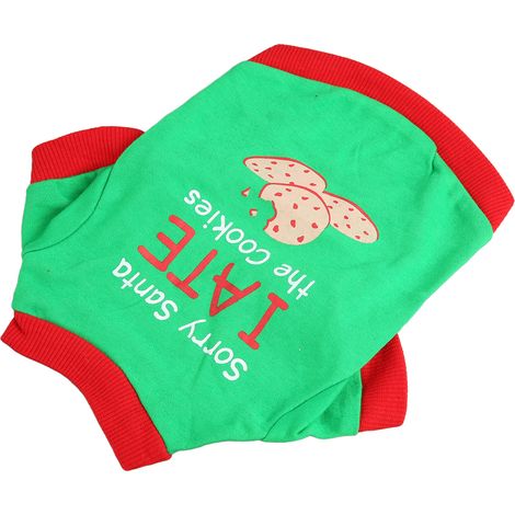 T-shirt de Noël pour animaux de compagnie, motif à deux pattes, vêtements mignons pour chiots, idéal pour les fêtes et les occasions spéciales. Taille L. (1/5)