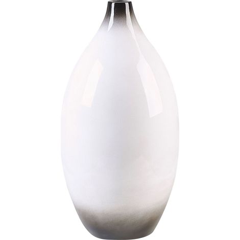Vaso Decorativo in Terracotta Moderno 46 cm Nero e Bianco Baeza (1/5)