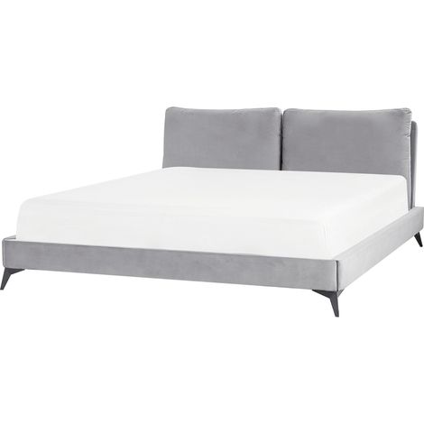 Bed Velvet MELLE 180 x 200 cm (EU Super King) Grey