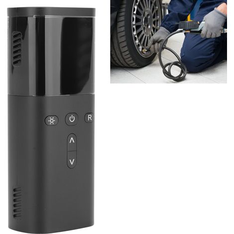 Kabellose Autoluftpumpe, kleine tragbare Luftpumpe, Anzeige der Einheiten: bar, psi, kPa, kg/cm², für Auto, Fahrrad, Rennrad (1/5)