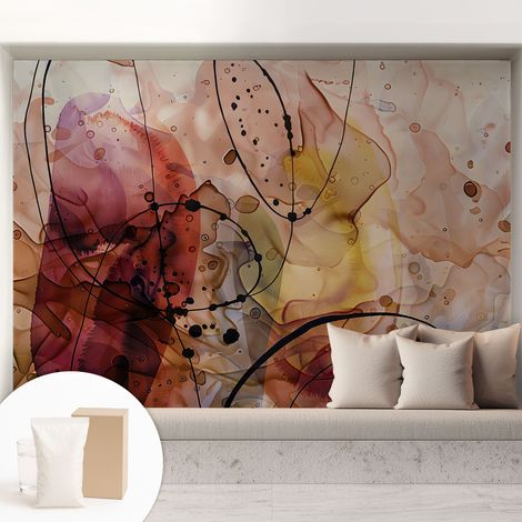 Carta Da Parati Non Tessuto - Con Colla Gratuita - Con Motivi Moderni - Design Elegante Per Pareti Armonia astratta 208x146 cm (1/5)