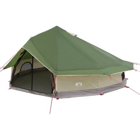 Carpa Tipi con techo Verde 800 x 800 x 430 cm Poliéster y Acero