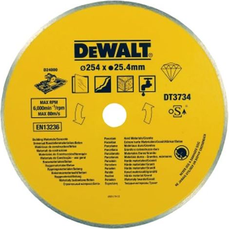 DEWALT DT3734 Tile saw blade (Stone) 254mm x 25.4mm