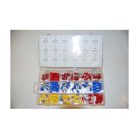 CAPICORDA TERMINALI CONNETTORI CONNETTORE ISOLATI ELETTRICI CAVI SET 120 PZ 678