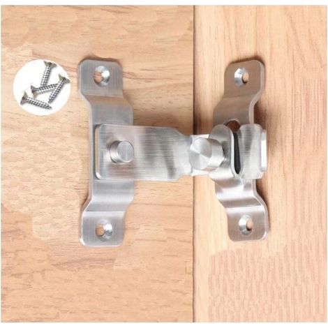 Acier inoxydable 90 degrés droit Angle lock serrure porte sécurité Pin hasp Latches Outils Hotel Home loquet Boucle coin/crochet verrouillage/boulon (1/5)