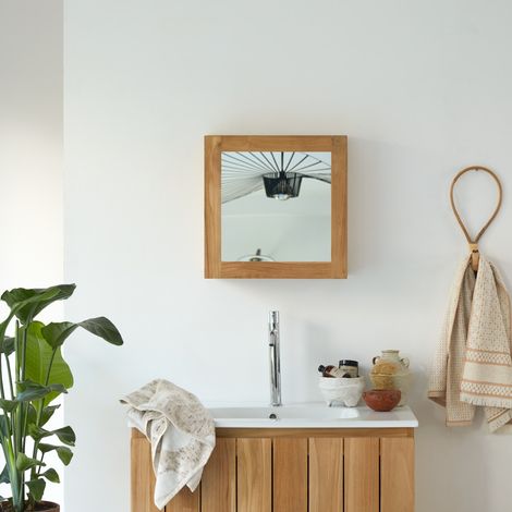 Armoire de toilette en bois de teck 43 Jill (1/4)
