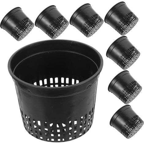 10 pezzi di vaso per piantagione idroponica, vaso per orchidee, vaso rotondo per fiori da giardino, vaso per giardinaggio (1/5)
