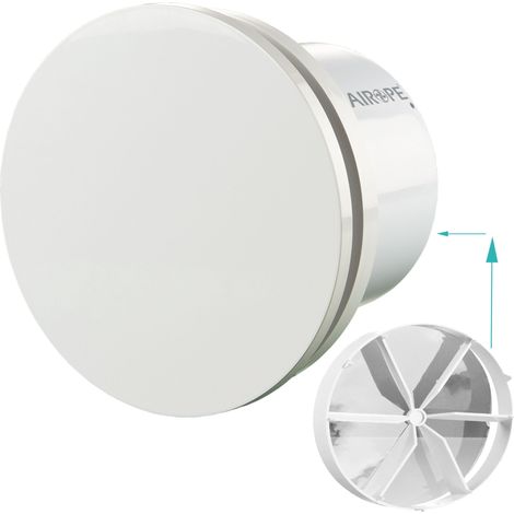 AIROPE-BRISE-C-100 mm Ventilateur, VMC, Extracteur d'Air avec Clapet Anti-Retour ,Faible Consommation d'énergie ,pour Salle de Bain,Cuisine,Bureau,WC,Silencieux,Garantie 5 ANS