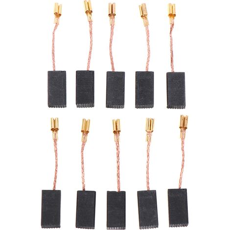 Lot de 10 balais de charbon de rechange pour meuleuses d'angle (6-100 mm). (1/5)