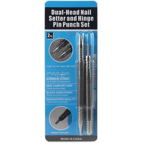 pièces de poinçon à ressort double tête DingTalk pour clous sans marteau (poinçon à double pointe + poinçon plat) (1/5)