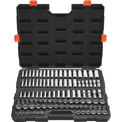 Repérage facile : Coffret jeu de douilles 104 pièces 3/8 po métriques 6-24 mm CR-V pour mécanique et auto (1/5)