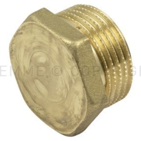 IDRAULICA - TAPPO MASCHIO 292 OTTONE GIALLO D 3/4 10 PZ
