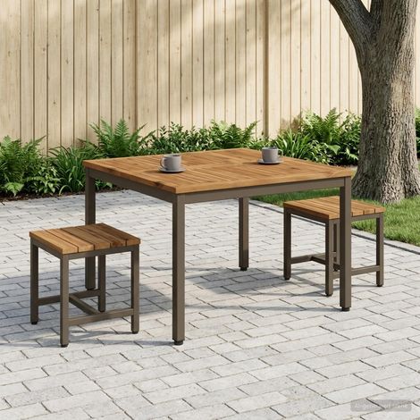 vidaXL Mesa de centro Natural y Café 80 x 80,5 x 45 cm (1/5)