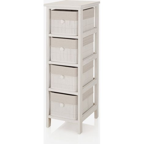 Platzsparende Holz-Kommode mit 4 Schubladen Mavion 4