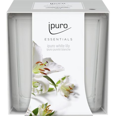ipuro ESSENTIALS Duftkerze White Lily 125 g Kerze Glas Duft Kerze Kerzen (1/2)