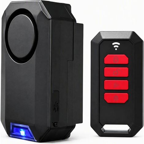 Alarme Antivol sans Fil,Alarme Antivol Rechargeable pour Moto Télécommande (1/5)