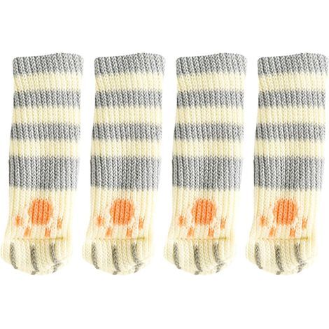 Chaussettes tricotées pour Pieds de Meubles Chaussettes tricotées pour Pieds de Table Housses de Pieds de Chaise tricotées pour protéger Le Sol, Chaussettes de Pieds de Chaise avec Motif (1/5)