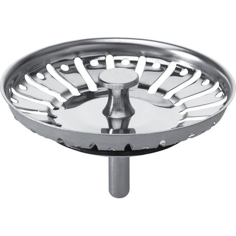 Crépine d'évier de cuisine universelle en acier inoxydable (acier inoxydable) (1/4)
